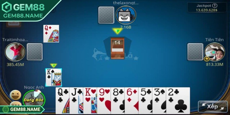 Quy trình đánh và hạ trong ván phỏm